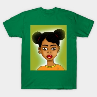 cute black girl digital art T-Shirt